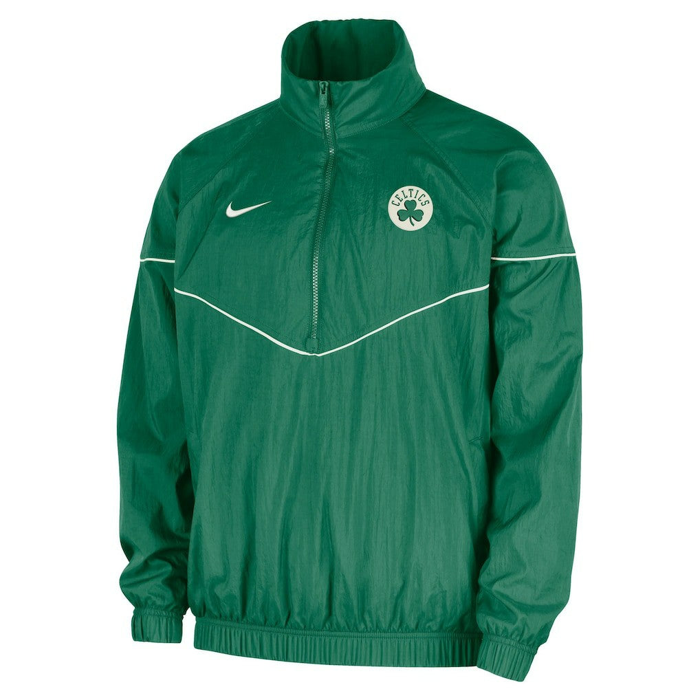 Boston Celtics Courtside Windrunner Woven Half-Zip Hooded Jacket Kelly Green | Nike Near Me