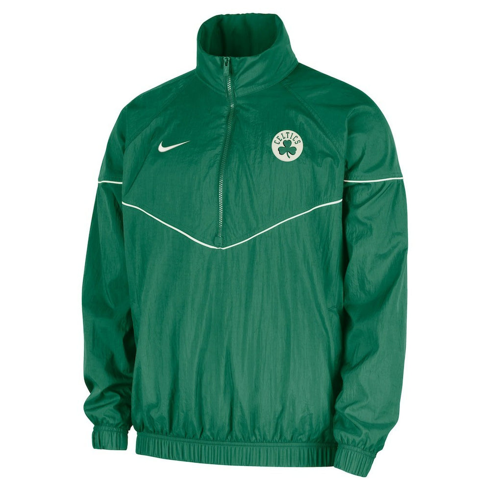 Boston Celtics Courtside Windrunner Woven Half-Zip Hooded Jacket Kelly Green | Nike Near Me