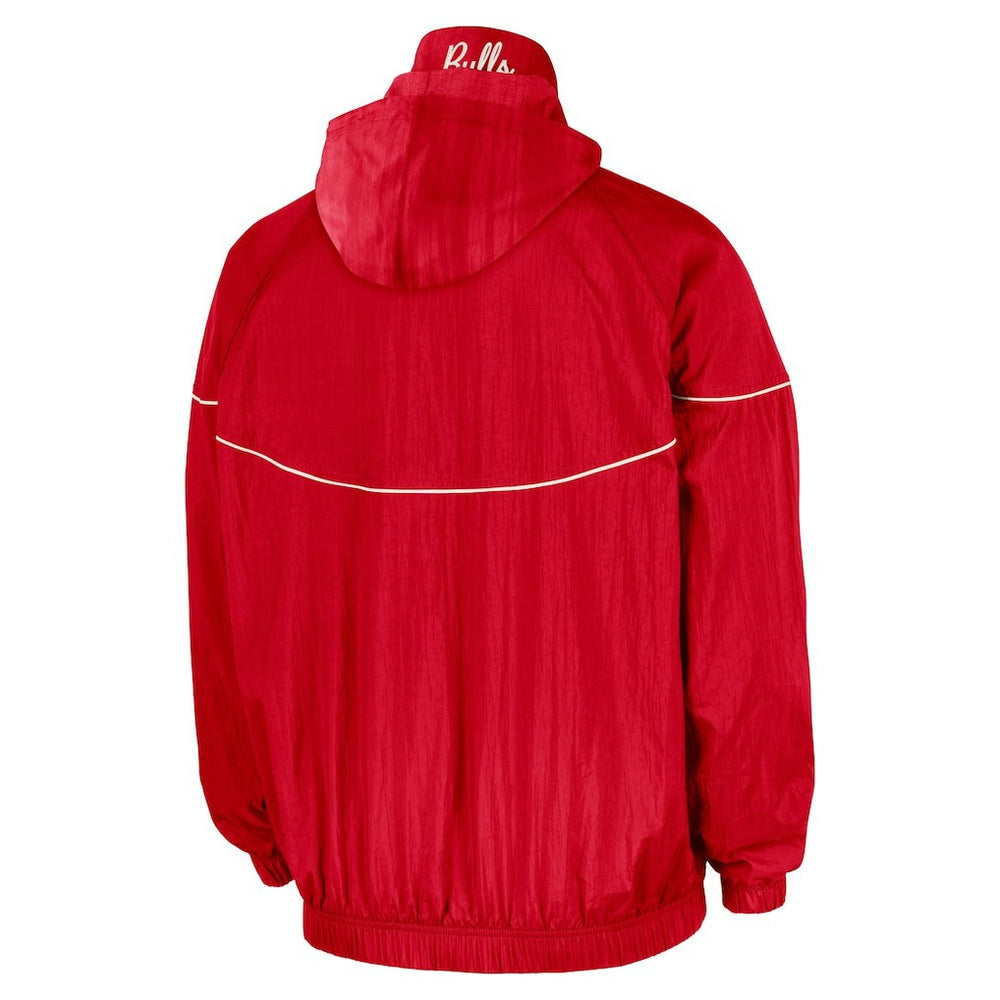 Chicago Bulls Courtside Windrunner Woven Half-Zip Hooded Jacket Red | Nike US