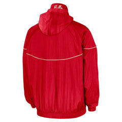 Chicago Bulls Courtside Windrunner Woven Half-Zip Hooded Jacket Red | Nike US