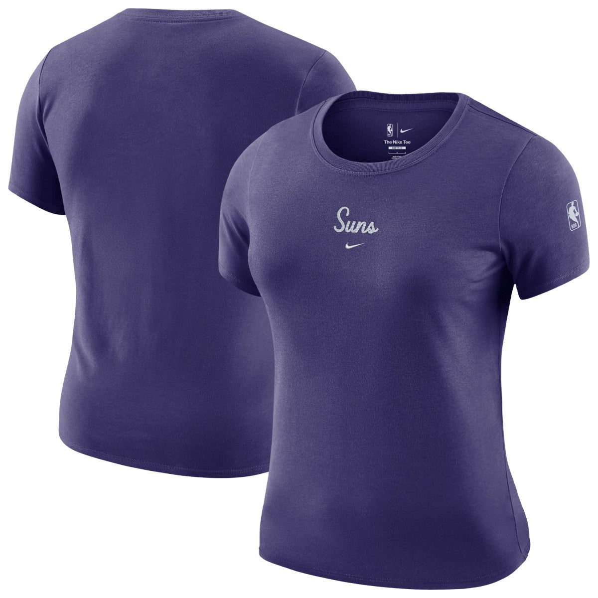 Phoenix Suns Women's Courtside Modest Cropped Tri-Blend T-Shirt Purple | Nike outlet