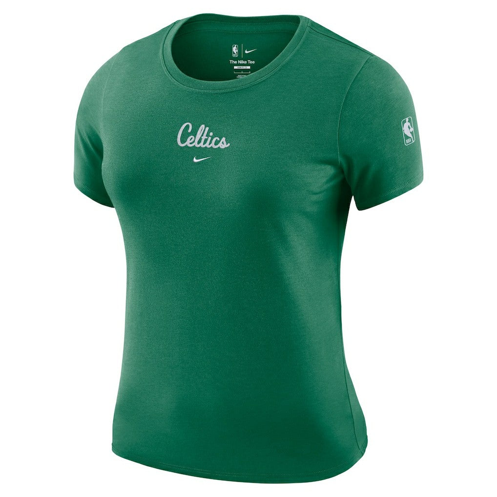 Boston Celtics Women's Courtside Modest Cropped Tri-Blend T-Shirt Kelly Green | Nike Lifestyle
