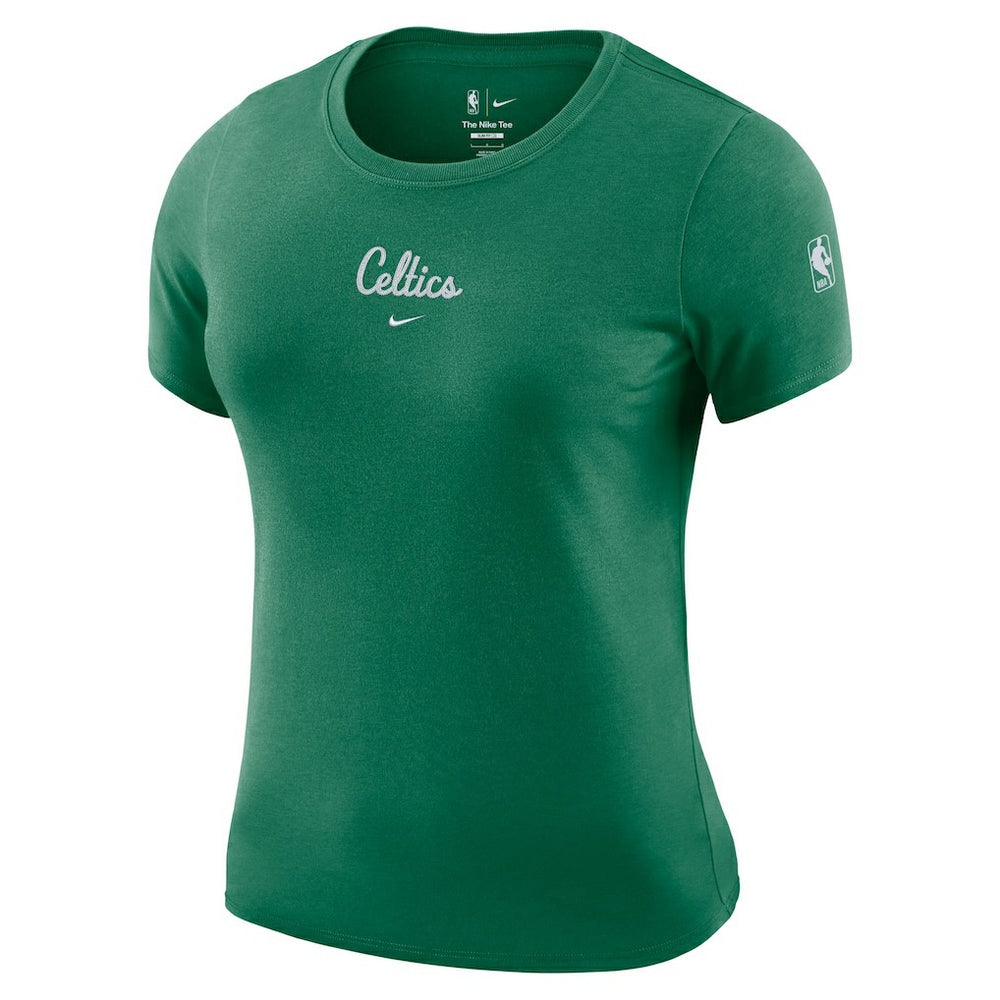 Boston Celtics Women's Courtside Modest Cropped Tri-Blend T-Shirt Kelly Green | Nike Lifestyle