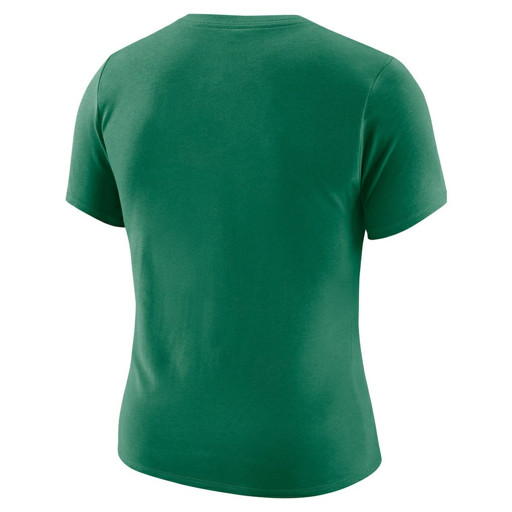 Boston Celtics Women's Courtside Modest Cropped Tri-Blend T-Shirt Kelly Green | Nike Lifestyle