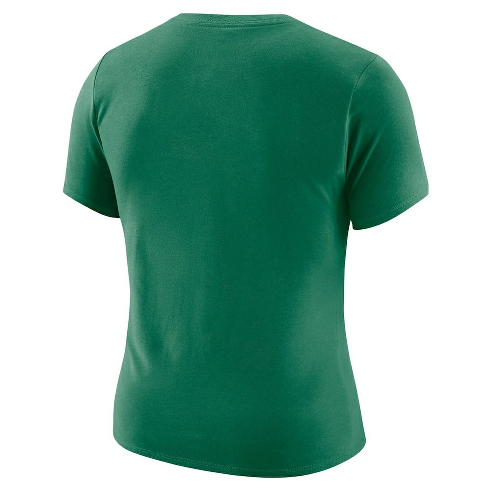 Boston Celtics Women's Courtside Modest Cropped Tri-Blend T-Shirt Kelly Green | Nike Lifestyle
