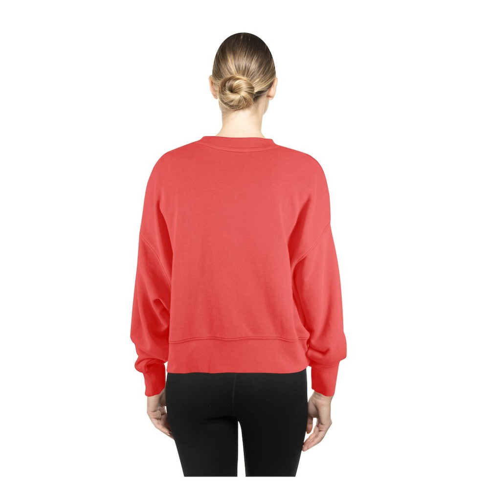 St. Louis Cardinals New Era Women's Boxy Mineral Wash Dolmen Sleeve Cropped Sweatshirt - Red - New Era Sale