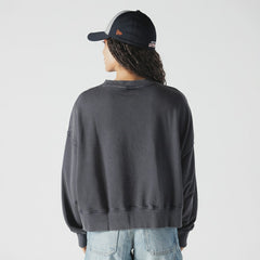 Houston Astros New Era Women's Boxy Mineral Wash Dolmen Sleeve Cropped Sweatshirt - Navy - New Era Online