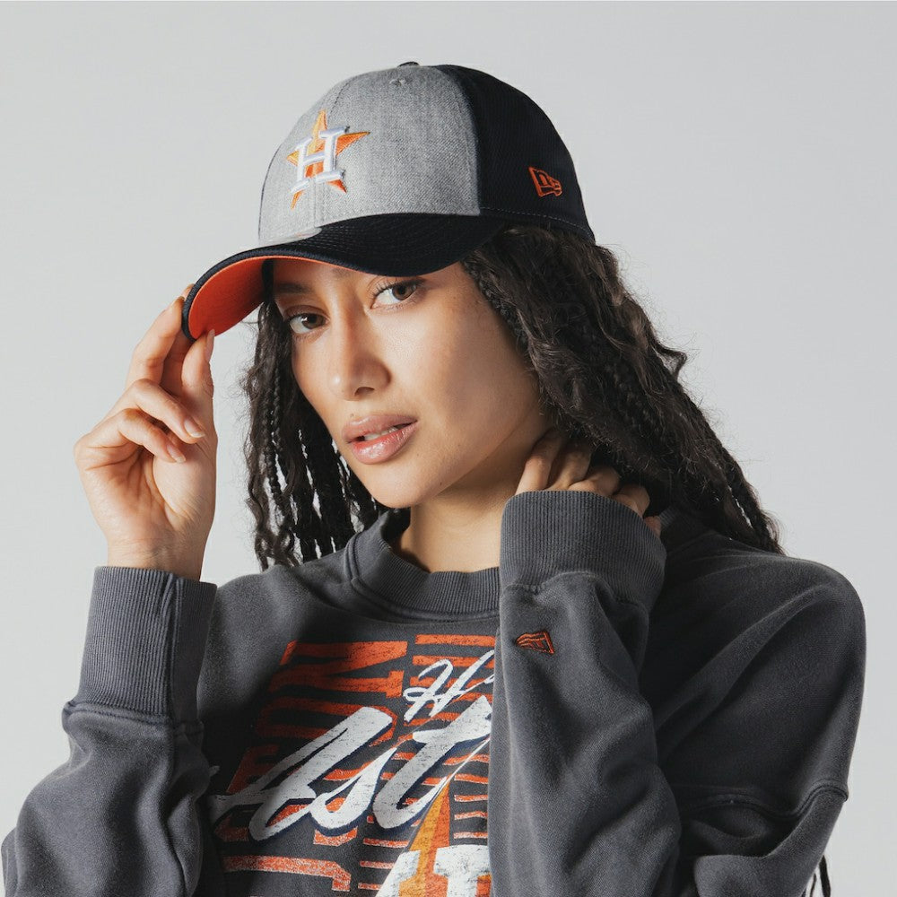 Houston Astros New Era Women's Boxy Mineral Wash Dolmen Sleeve Cropped Sweatshirt - Navy - New Era Online