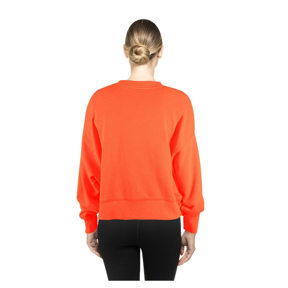 San Francisco Giants New Era Women's Boxy Mineral Wash Dolmen Sleeve Cropped Sweatshirt - Orange - New Era on Sale