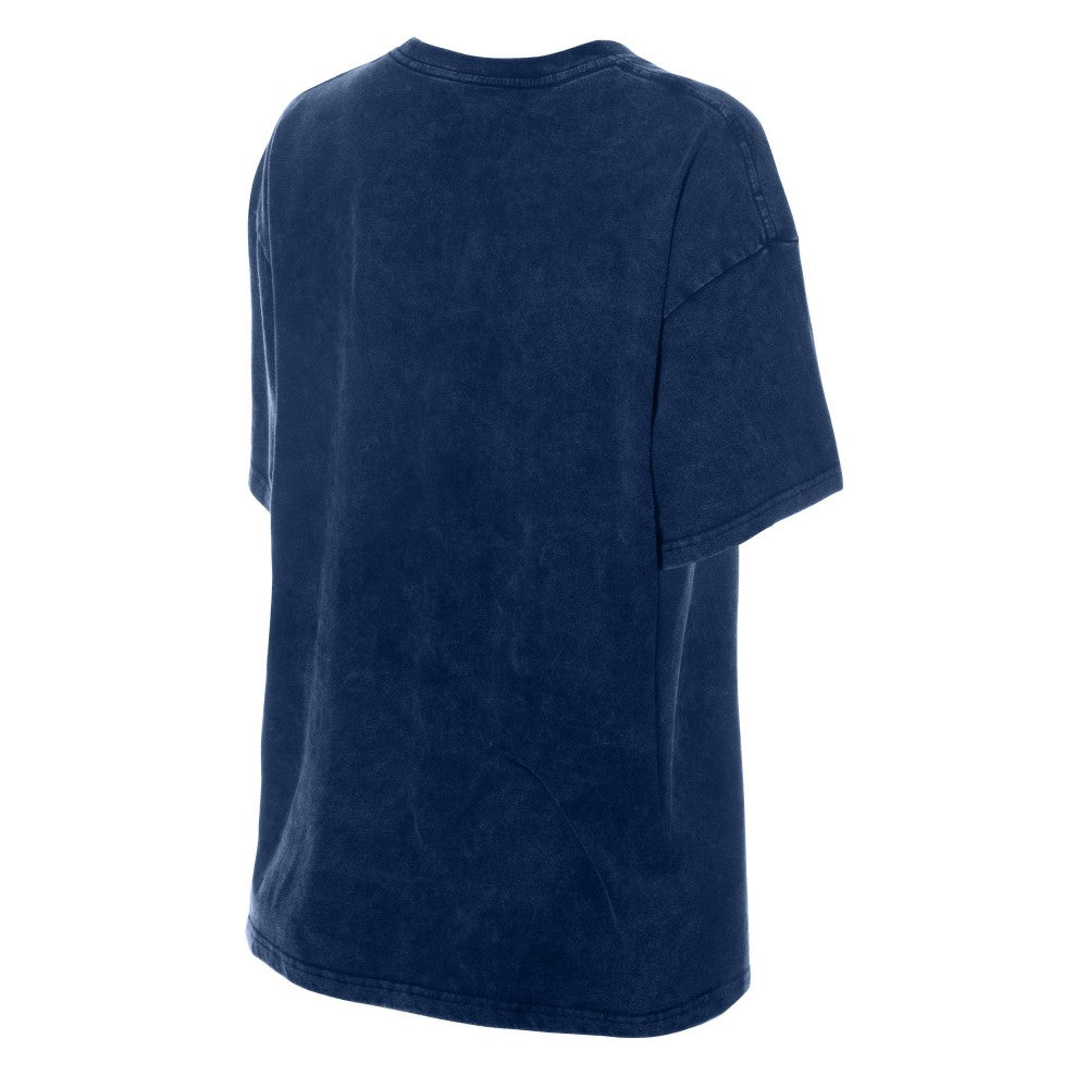 Cleveland Guardians New Era Women's Mineral Wash Oversized T-Shirt - Navy - New Era on Sale