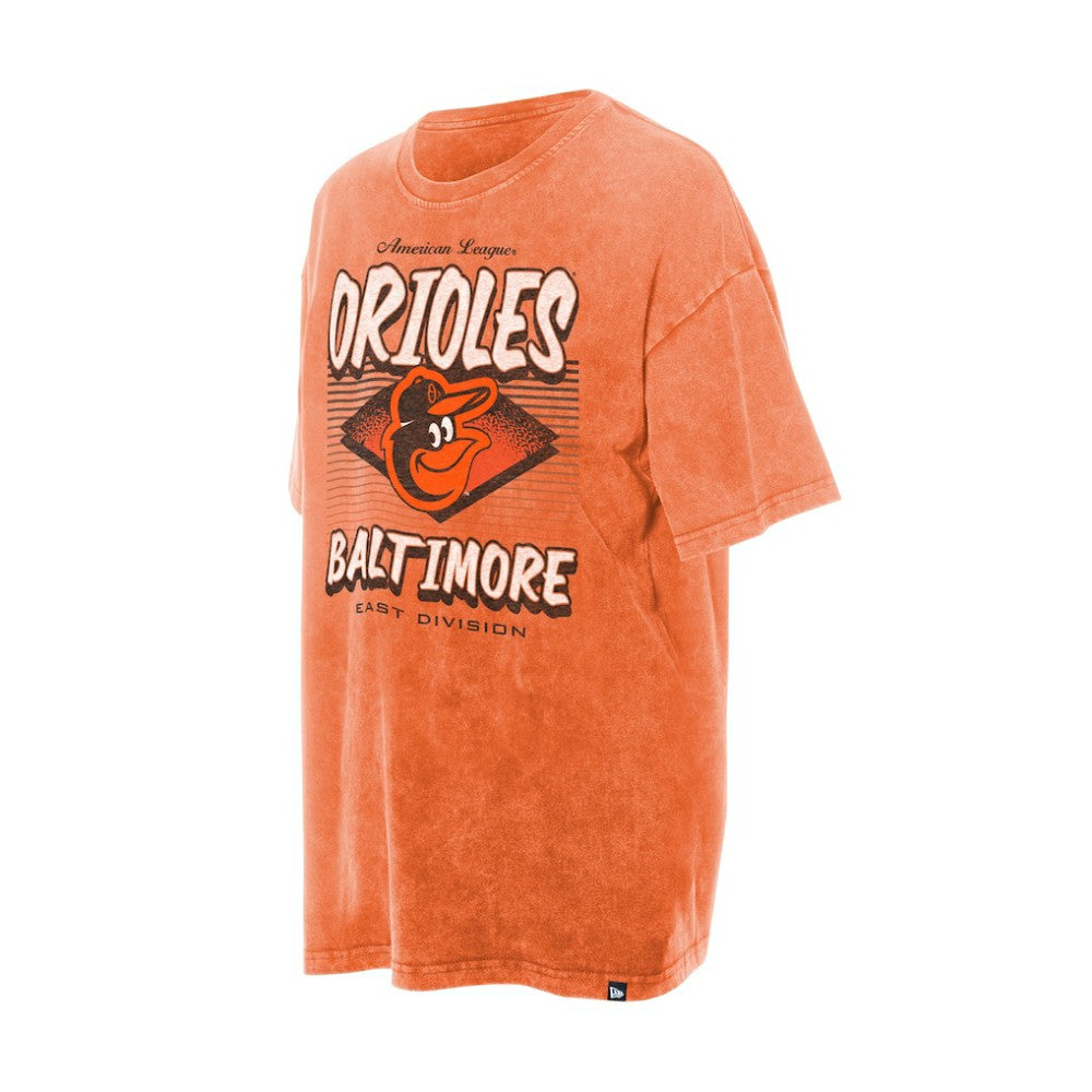 Baltimore Orioles New Era Women's Mineral Wash Oversized T-Shirt - Orange - New Era Online