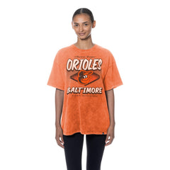 Baltimore Orioles New Era Women's Mineral Wash Oversized T-Shirt - Orange - New Era Online