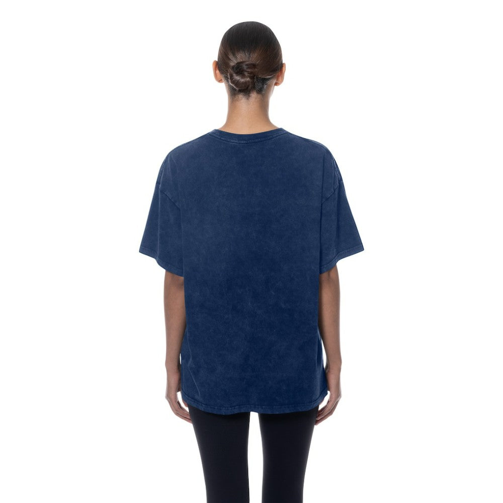 Atlanta Braves New Era Women's Mineral Wash Oversized T-Shirt - Navy - New Era Online