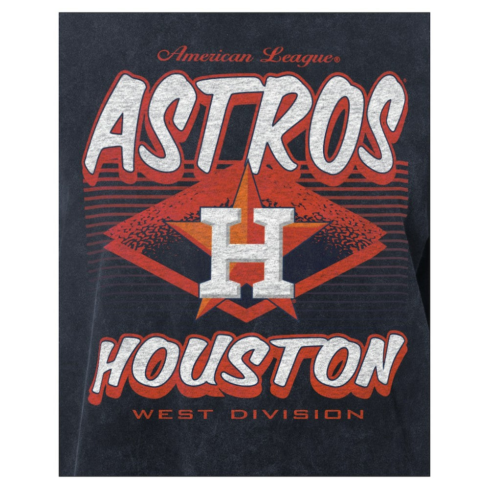 Houston Astros New Era Women's Mineral Wash Oversized T-Shirt - Navy - New Era Discount