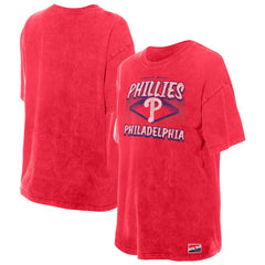 Philadelphia Phillies New Era Women's Mineral Wash Oversized T-Shirt - Red - New Era Sale