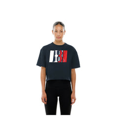Boston Red Sox New Era Women's Boxy Foil Logo T-Shirt - Navy - New Era on Sale