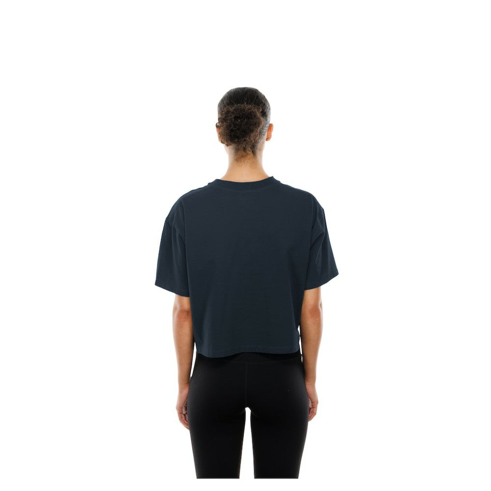 Boston Red Sox New Era Women's Boxy Foil Logo T-Shirt - Navy - New Era on Sale
