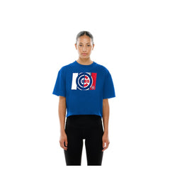 Chicago Cubs New Era Women's Boxy Foil Logo T-Shirt - Royal - New Era Lifestyle
