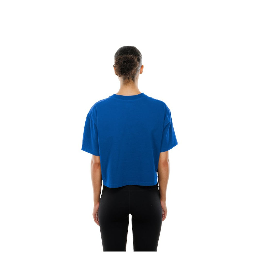Chicago Cubs New Era Women's Boxy Foil Logo T-Shirt - Royal - New Era Lifestyle