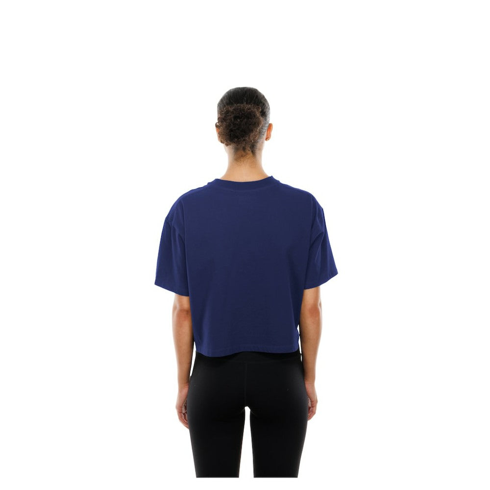 Los Angeles Dodgers New Era Women's Boxy Foil Logo T-Shirt - Royal - New Era on Sale