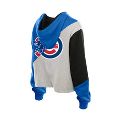 Chicago Cubs New Era Women's Upcycled Color Block Cropped Boxy Hoodie - New Era Lifestyle