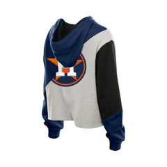 Houston Astros New Era Women's Upcycled Color Block Cropped Boxy Hoodie - New Era on Sale