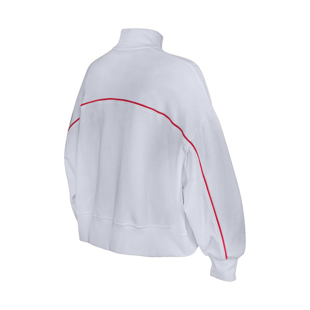 New Era San Francisco 49ers Female Adult White Functional Fandom Quarter-Zip Sweatshirt