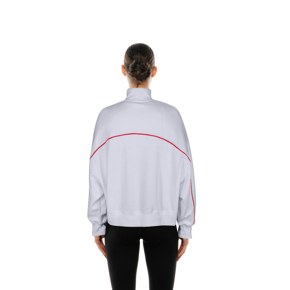 New Era San Francisco 49ers Female Adult White Functional Fandom Quarter-Zip Sweatshirt