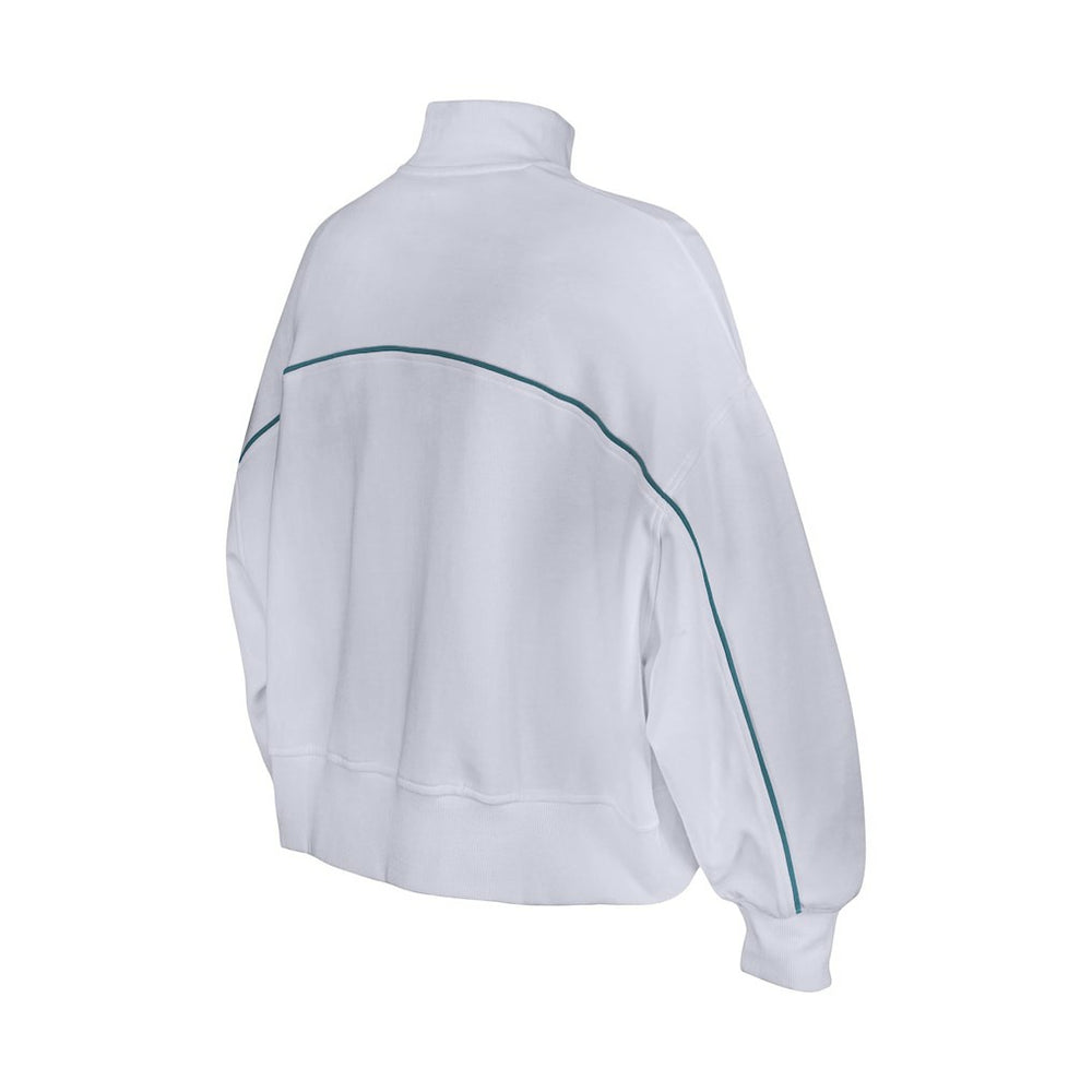 New Era Philadelphia Eagles Female Adult White Functional Fandom Quarter-Zip Sweatshirt
