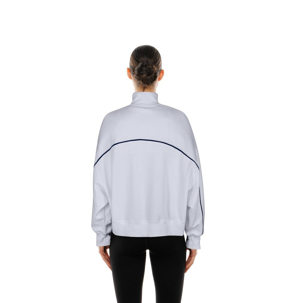 New Era Seattle Seahawks Female Adult White Functional Fandom Quarter-Zip Sweatshirt
