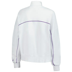 New Era Minnesota Vikings Female Adult White Functional Fandom Quarter-Zip Sweatshirt