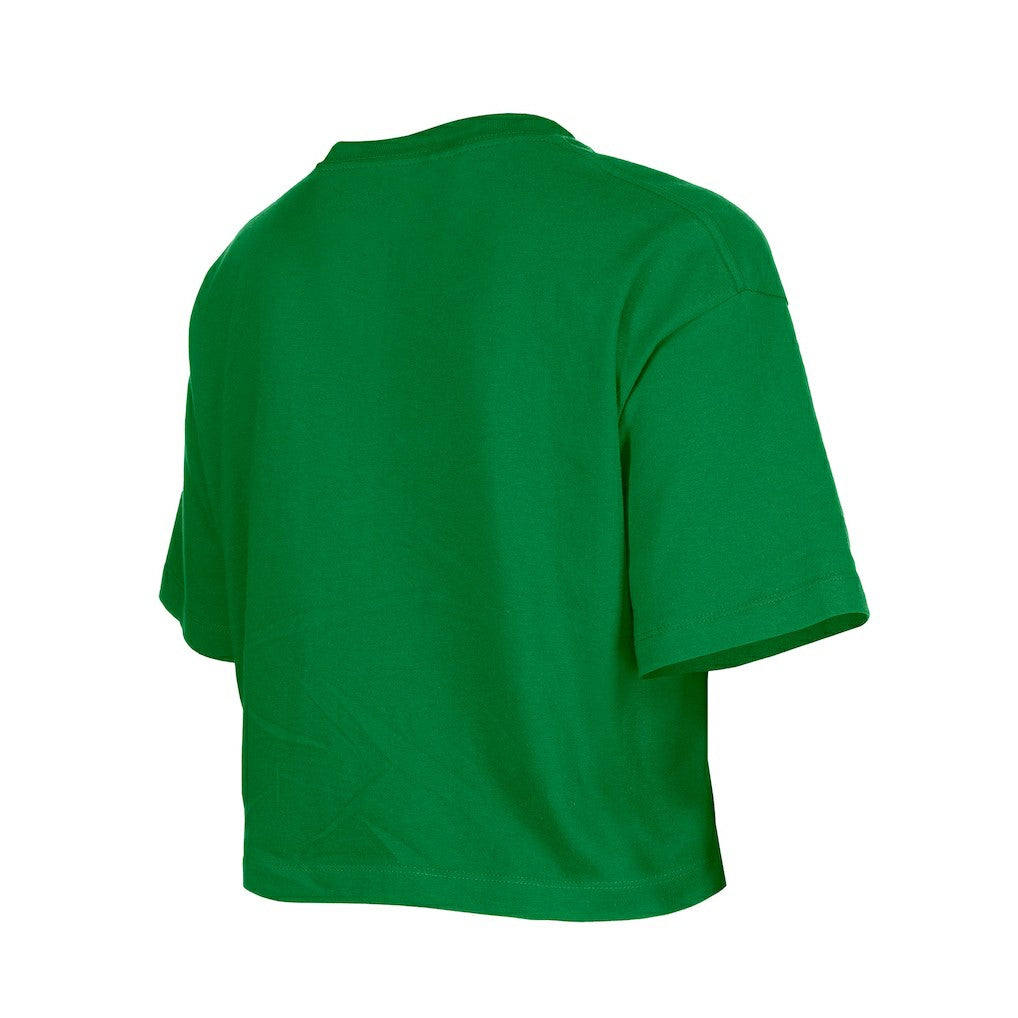 Philadelphia Eagles New Era Girl's Flip Sequin Boxy T-Shirt Kelly Green