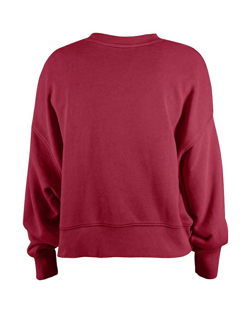 Washington Commanders New Era Girl's Flip Sequin Sweatshirt Burgundy