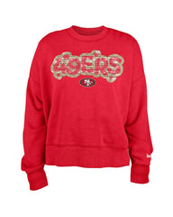 San Francisco 49ers New Era Girl's Flip Sequin Sweatshirt Scarlet