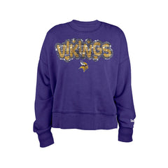 Minnesota Vikings New Era Girl's Flip Sequin Sweatshirt Purple