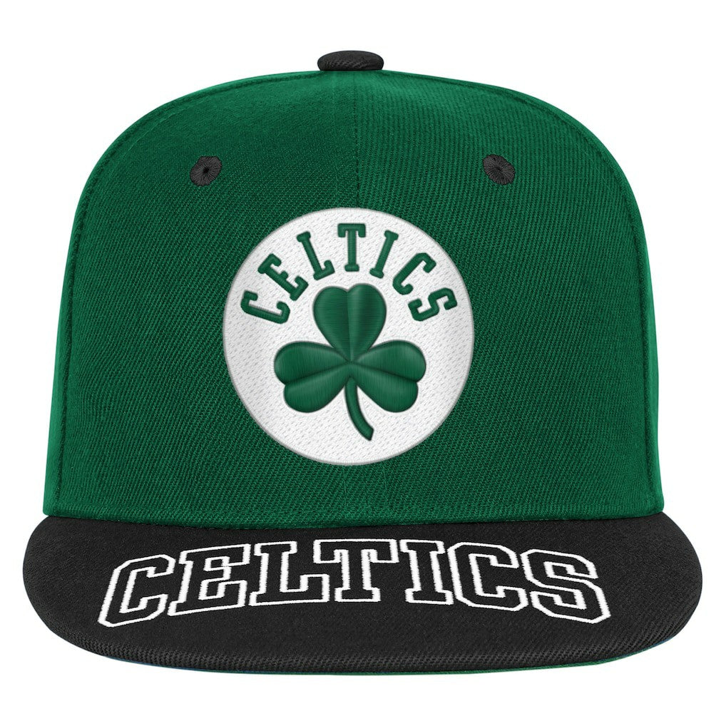 Boston Celtics Outerstuff Youth Two-Tone Snapback Hat Kelly Green/Black