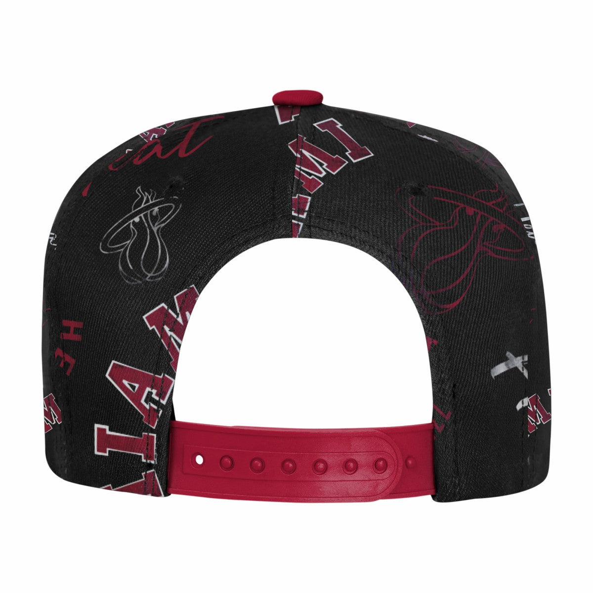 Miami Heat Outerstuff Youth Street Hooper Allover Print Snapback Hat Black