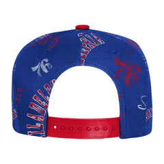 Philadelphia 76ers Outerstuff Youth Street Hooper Allover Print Snapback Hat Royal