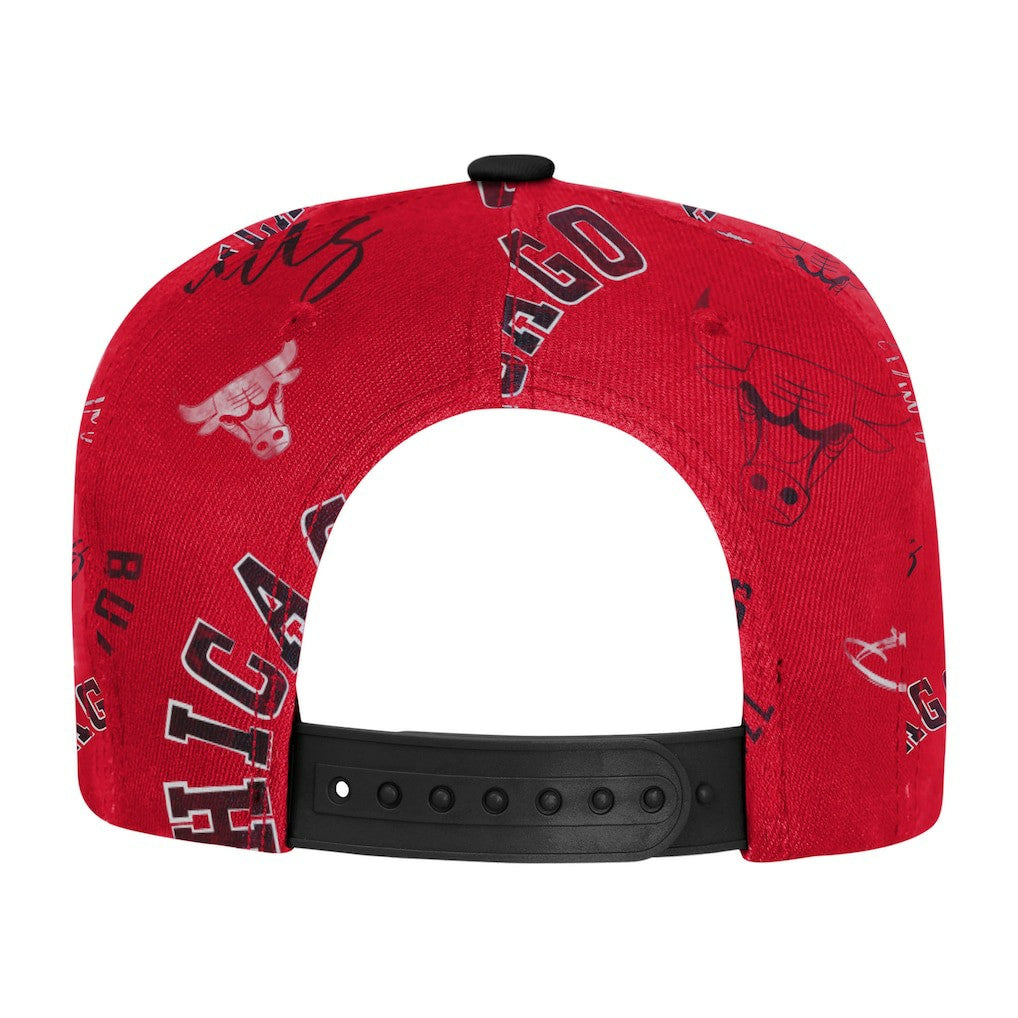 Chicago Bulls Outerstuff Youth Street Hooper Allover Print Snapback Hat Red
