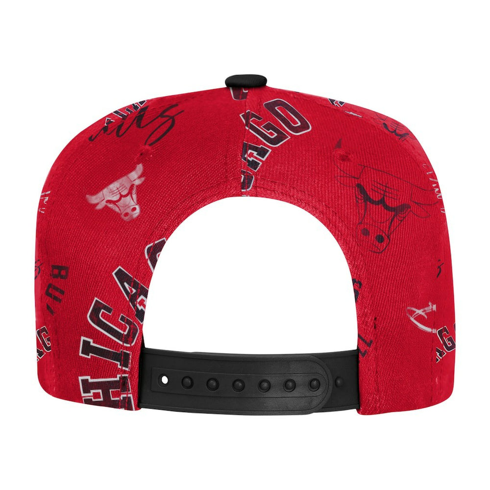 Chicago Bulls Outerstuff Youth Street Hooper Allover Print Snapback Hat Red