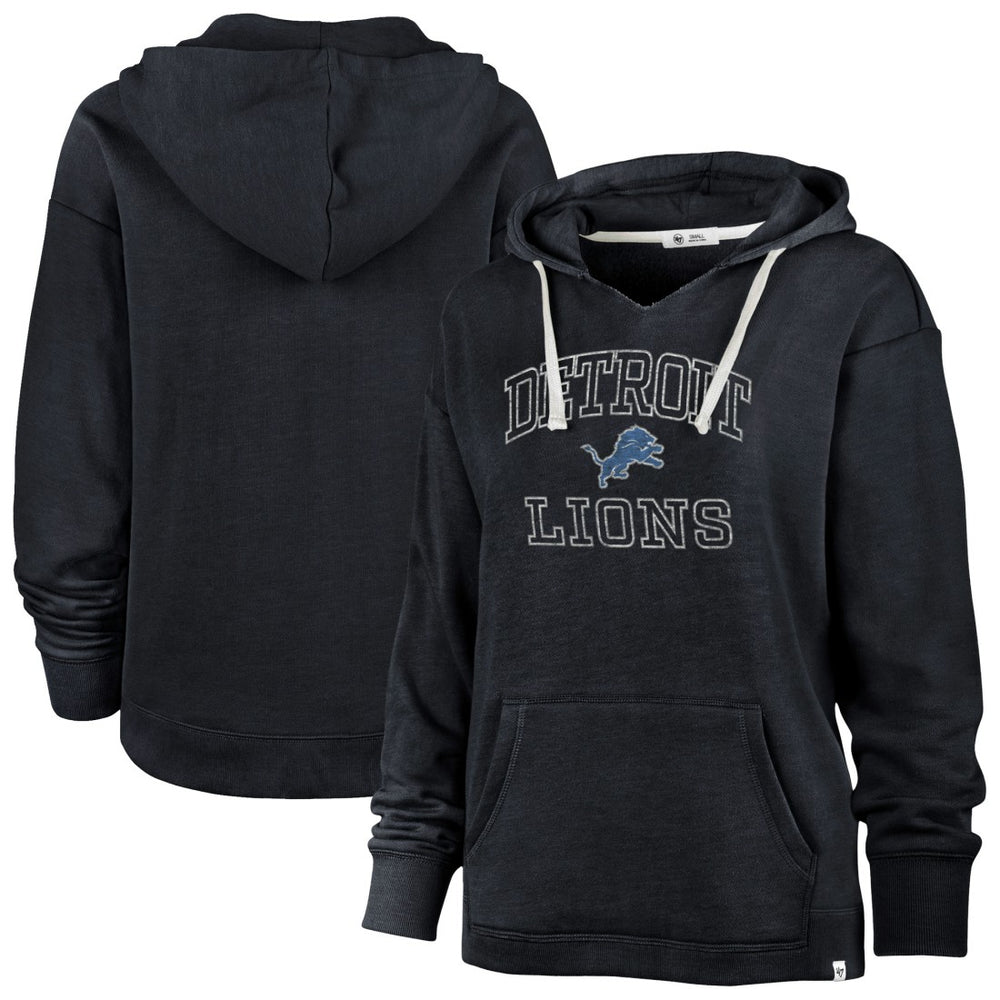 47 brand Detroit Lions '47 Women's Plus Size Clarity Kennedy Pullover Hoodie Navy