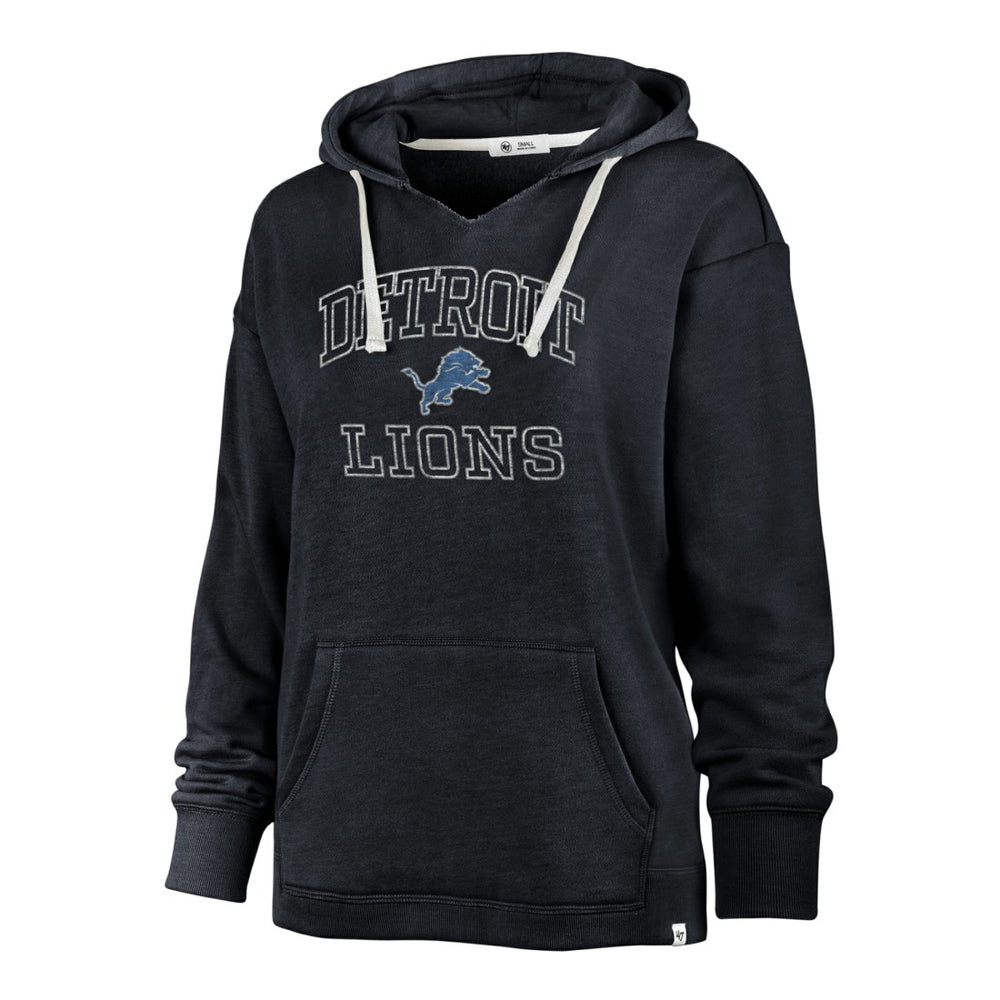 47 brand Detroit Lions '47 Women's Plus Size Clarity Kennedy Pullover Hoodie Navy