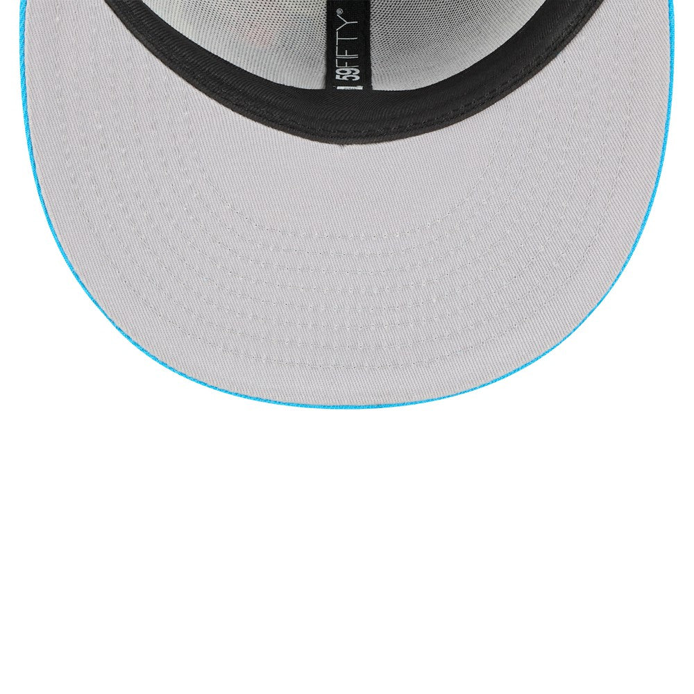 Miami Marlins New Era 2025 MLB Diamond Hero Edition 59FIFTY Fitted Hat - Black/Blue - New Era Lifestyle