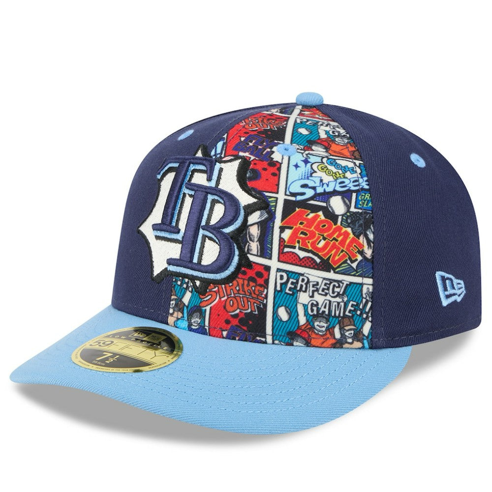 Tampa Bay Rays New Era 2025 MLB Diamond Hero Edition Low Profile 59FIFTY Fitted Hat - Navy/Light Blue - New Era Sale