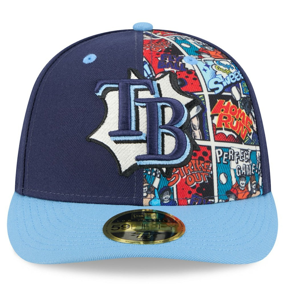 Tampa Bay Rays New Era 2025 MLB Diamond Hero Edition Low Profile 59FIFTY Fitted Hat - Navy/Light Blue - New Era Sale