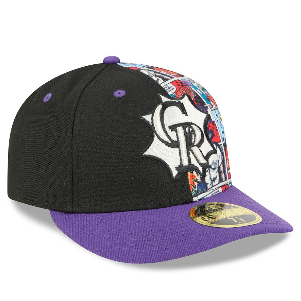 Colorado Rockies New Era 2025 MLB Diamond Hero Edition Low Profile 59FIFTY Fitted Hat - Black/Purple - New Era Sale