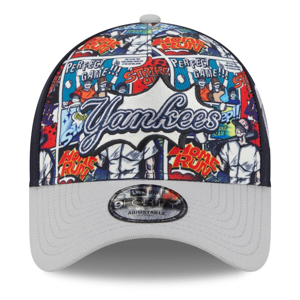 New York Yankees New Era 2025 MLB Diamond Hero Edition A-Frame 9FORTY Adjustable Hat - Navy/Gray - New Era Lifestyle