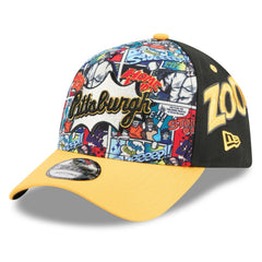 Pittsburgh Pirates New Era 2025 MLB Diamond Hero Edition A-Frame 9FORTY Adjustable Hat - Black/Gold - New Era Online