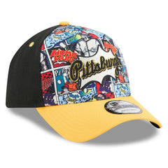 Pittsburgh Pirates New Era 2025 MLB Diamond Hero Edition A-Frame 9FORTY Adjustable Hat - Black/Gold - New Era Online