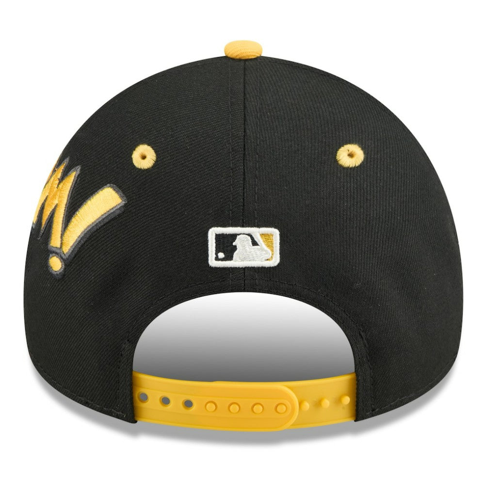 Pittsburgh Pirates New Era 2025 MLB Diamond Hero Edition A-Frame 9FORTY Adjustable Hat - Black/Gold - New Era Online